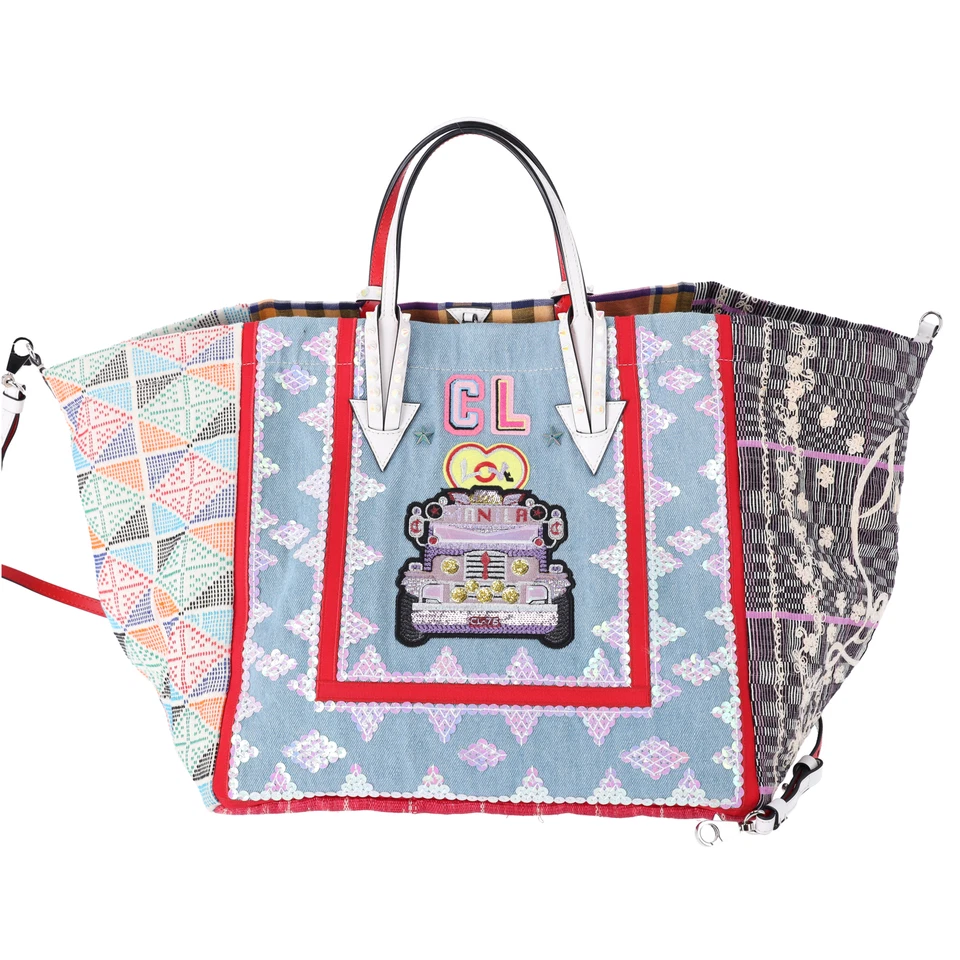 Christian Louboutin Manilacaba Caba Large Tote Motif Embroidered Multicolor - Image 1 of 4