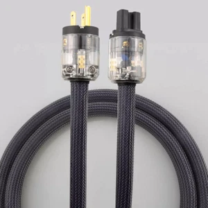 Hi-end 4N OFC Copper Power Cable US EU AC Power Cable Schuko Audio Power Cable - Picture 1 of 12