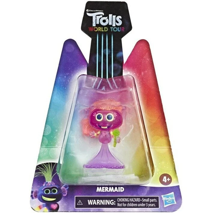 Nuevo DREAMWORKS TROLLS World Tour Sirena Muñeca Coleccionable con Micrófono Juguete Foto 1 de 1
