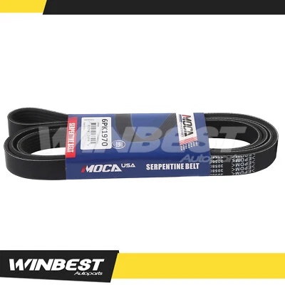 Cinturón serpentino EPDM 6PK1970 para Chevry Ford Focus Granada Mustang Jeep 2,0 L 3,6 Foto 1 de 4