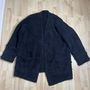 Cárdigan Suéter Barefoot Dreams Negro Para Mujer CozyChic Boardwalk XL - Imagen 1 de 4