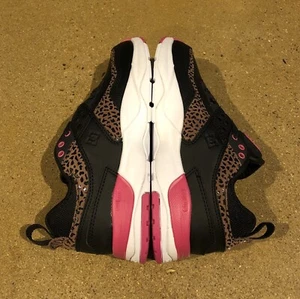 DC E Tribeka SE Women's Size 6.5 US Cheetah Print Black Pink BMX Skate Shoes - Picture 1 of 9