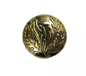 Button Thistle Gold 25mm Medium Pack of 6 R1498 - Picture 1 of 2