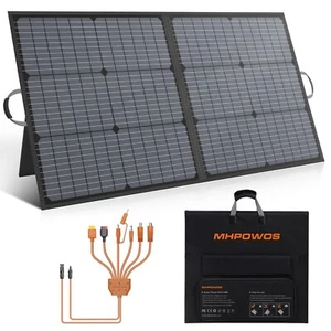 110 watt 20V Monocrystalline Foldable Solar Panel for Power Station Camping RV - Picture 1 of 11