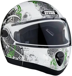 Casco completo abatible STUDDS Ninja 2G D1 blanco y verde - Imagen 1 de 9