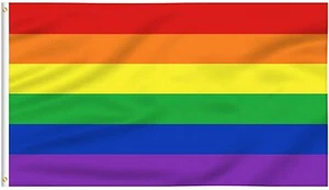 Rainbow Pride Flag 6 Stripes 3x5ft - Staont Flag Vivid Color and UV Fade Resista - Picture 1 of 6