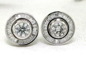 Paar Brillant Ohrstecker 585 Weißgold 14Kt Gold total 0,83ct wandelbar Solitär - Bild 1 von 8