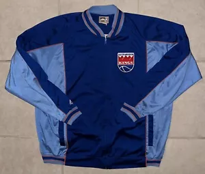 Chaqueta de calentamiento cosida vintage 1985 Sacramento Kings Majestic Hardwood Classics 3XL - Imagen 1 de 10