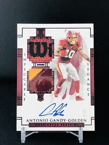 2020 Panini Impeccable Dual Relic Rookie on Card Auto Antonio Gandy-Golden /5 - Picture 1 of 5