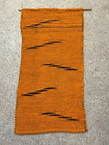 *TAPESTRY TAPESTRY KNOTTED ORANGE BOHO VINTAGE RETRO 70x134cm - Picture 1 of 10