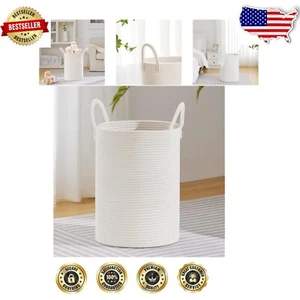 Versatile Tall Woven Storage Basket - 72L Portable Hamper for Toys & Clothes - Picture 1 of 10