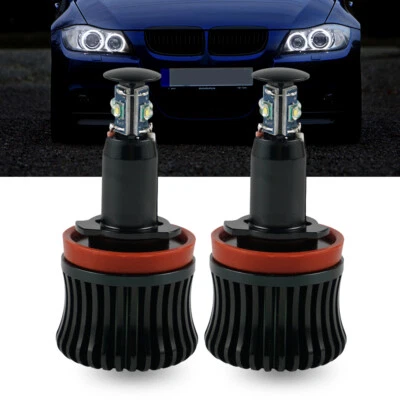 H8 White LED Angel Eyes Halo Ring Marker Lights Fit For BMW E92 E93 328i 335i M3 - Image 1 of 4