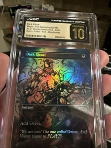 Dark Ritual 2001 ✨ COLOR FOIL ✨ MTG Venom Spider-Man SLD CGCPristine 10 Pop 1 - Bild 1 von 7