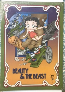 BETTY BOOP King Kong Felix Pudgy Beauty Beast Metal Sign New Sealed 17.5 x 12.5 - Picture 1 of 5