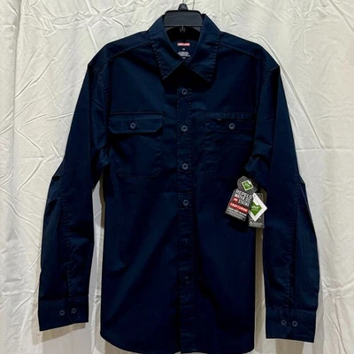 Craftsman Shirt Mens Large Blue Mechanic Work Long Sleeve Button Front - Image 1 of 4