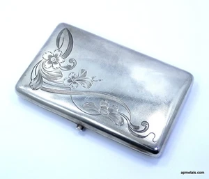 C.1900 CH SERGEI IVANOVICH NAZAROV Imperial Russia 84 875 Silber Zigarettenetui - Bild 1 von 14