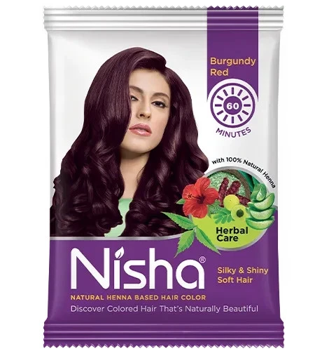 5 Nisha Burgunderrot Haar-Henna mehndi goedheid van 9 kruide 100% reines Henna - Bild 1 von 1