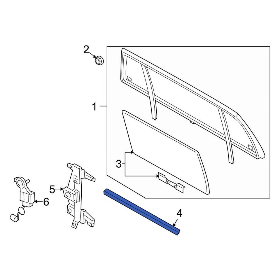 For Ford Explorer Sport Trac 2007-2010 Ford 8A2Z7841616A Rear Back Glass Seal Foto 1 de 1
