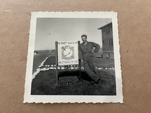 Vintage 1951 McANDREWS AFB Airman Sign HQ 1805th Argentia Newfoundland Photo #68 - Picture 1 of 2