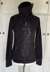 Bench Full Zip Ladies Size 8 Jacket Black Fleece Funnel Collar Spell Out NWT - Picture 1 of 14