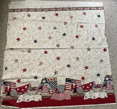 Fabric Traditions #2108 Patriotic Border 82"x44" Uncle Sam USA    S5 - Image 1 of 2