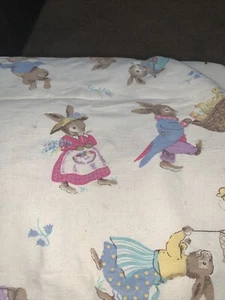 Vtg Avon Peter Rabbit 100% Cotton Baby Nursery Oval Blanket Throw Crib 58”x106” - Picture 1 of 18