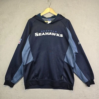 Seattle Seahawks Sudadera Hombre Grande Azul Reebok ’90s Polar Forrado Suéter Foto 1 de 4