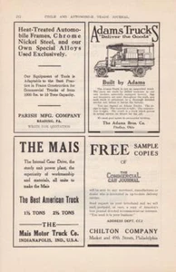 Anuncio de camiones Adams Bros 1912/Findlay OH - Imagen 1 de 1
