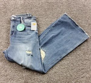Blakeley Jeans Women’s Wide Leg Distressed Light Wash High Waisted Sz 1X (14-16) - Picture 1 of 15