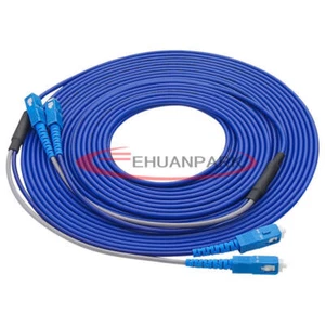 150M Armored Cable SC to SC SM 9/125 Duplex Fiber Patch Cord - Afbeelding 1 van 1