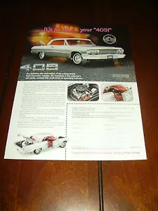 FRANKLIN COME NUOVA 1963 CHEVROLET IMPALA SS 409 ANNUNCIO ORIGINALE 1998 - Foto 1 di 1