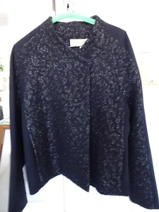 GERARD DAREL Black Gold Shimmer Boucle Jacket size 42 FINAL SALE - Picture 1 of 12
