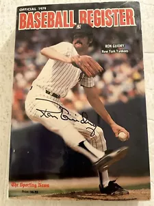 1979 BASEBALL Register New York YANKEES Ron GUIDRY Autographed SIGNED Louisiana - Picture 1 of 2