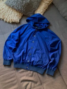 APC Jacket Mens M Navy Blue Button Hooded Pockets Casual Cotton Blend - Picture 1 of 7