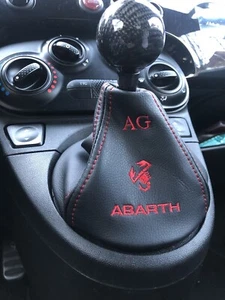 CUFFIA CAMBIO 500 ABARTH ECOPELLE ROSSO 595/695/SS - Foto 1 di 3