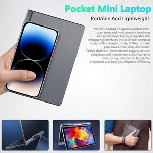 2 In 1 Laptop 8in HD Touchscreen Tablet Portable Small Pocket Computer 12GB - Picture 1 of 30