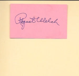 DECEASED ACTRESS RAQUEL WELCH SIGNED 3 X 5" PINK INDEX CARD AUTOGRAPH - Picture 1 of 1