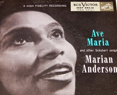 Vintage Record, MARIAN ANDERSON: AVE MARIA, EP, 1952, 45 rpm, Opera, Classical - Image 1 of 4