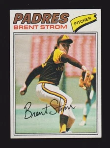 1977 Topps #348 Brent Strom San Diego Padres casi nuevo A - Imagen 1 de 2