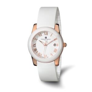 Charles Hubert Rose IP-plated Stainless Steel/Ceramic White Dial Watch