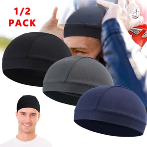 1/2x Gorro Gorro Casco Delineador Cúpula Ciclismo Correr Motociclista Fútbol Sombrero Genial - Imagen 1 de 16