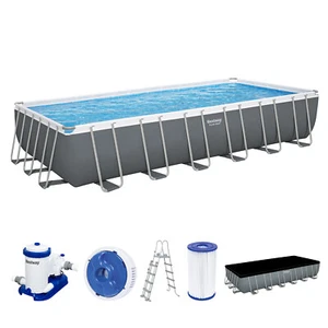 Swimming Pool Stahlrahmen Komplett-Set mit Filterpumpe 732 x 366 x 132 cm - Bild 1 von 10
