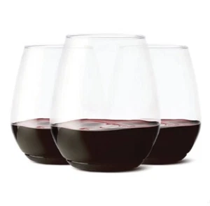 Tossware Pop 18oz Vino XL Set of 12 Recyclable Unbreakable Clear Wine Glasses - Picture 1 of 9