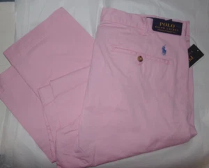 NWT Men's Ralph Lauren Polo Pant Stretch Straight Fit CHINO~PINK~SZ 38X32 - Picture 1 of 3