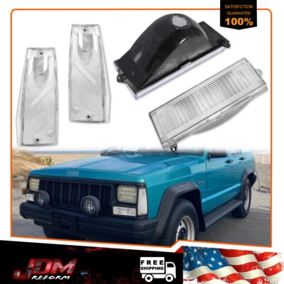 Прозрачная линза угол + поворотник свет комплект 4 шт для 84-96 Jeep Cherokee XJ/Comanche - Изображение 1 из 4