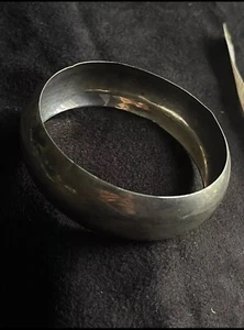 Sterling Silver Bangle 19g Bracelet 9.5” - Picture 1 of 9