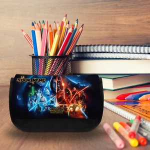 Star Wars Personalised Black Pencil Case / Vanity Case -Add Name-PCB 1013 - Picture 1 of 1