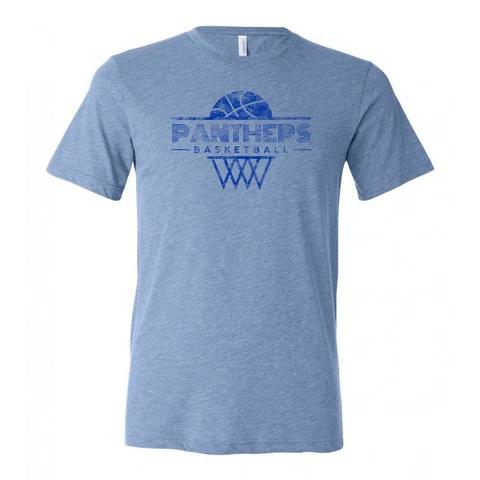 Georgia State Panthers Oblique Hoop - Sports Triblend T-Shirt - Athletic Blue Cover
