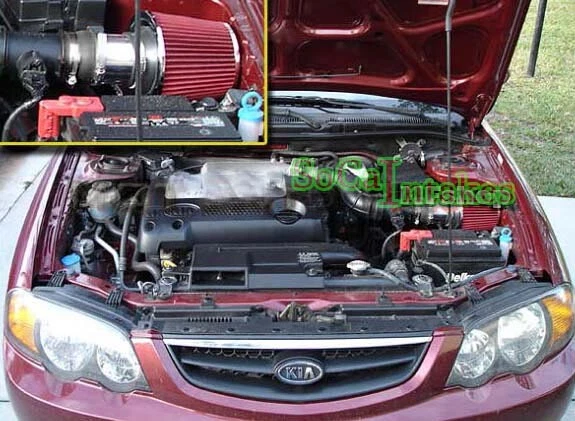 Red Air Intake Kit & Filter Set For 1996-2004 Kia Spectra 1.6L 1.8L L4 - Image 1 of 1