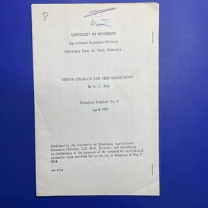 Vtg University of MN Agriculture Pamphlet Sodium Chloride for Weed Eradication - Picture 1 of 2